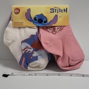 Disney Stitch Quarter Socks Set